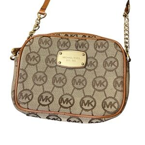 Michael Kors Brown Logo Crossbody Bag